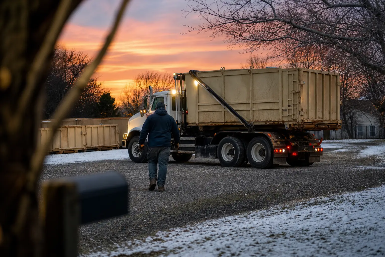 Jovie Dumpster Rental crew and equipment, Pontiac, IL